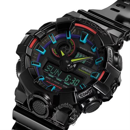 قیمت و خرید ساعت مچی مردانه کاسیو (CASIO) جی شاک مدل GA-700RGB-1ADR اسپرت | اورجینال و اصلی