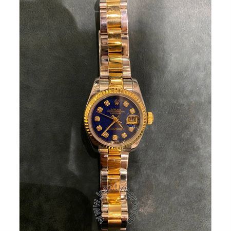 قیمت و خرید ساعت مچی زنانه رولکس(Rolex) مدل Date Just Lady 26mm Blue Dial-0001 فشن | اورجینال و اصلی