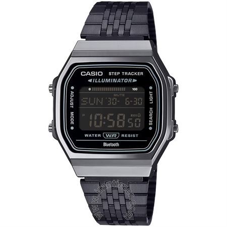 ساعت مچی مردانه و زنانه کلاسیک بند استیل، اتصال به موبایل از طریق بلوتوث و نصب برنامه CASIO WATCHES، هشدار اتمام باتری، دارای 5 زنگ هشدار، 