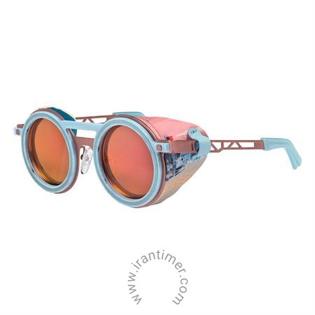 عینک آفتابی عینک زنانه اسپرت، جنس دسته و فریم استیل و استات، همراه با چرم