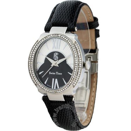 قیمت و خرید ساعت مچی زنانه سوئیس تایم(SWISS TIME) مدل ST 401-SSBlk/Wh.Bl کلاسیک فشن | اورجینال و اصلی