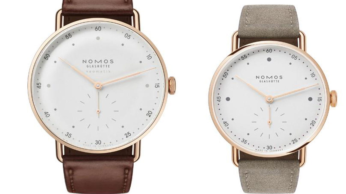 Nomos Glashütte Metro rose gold 33